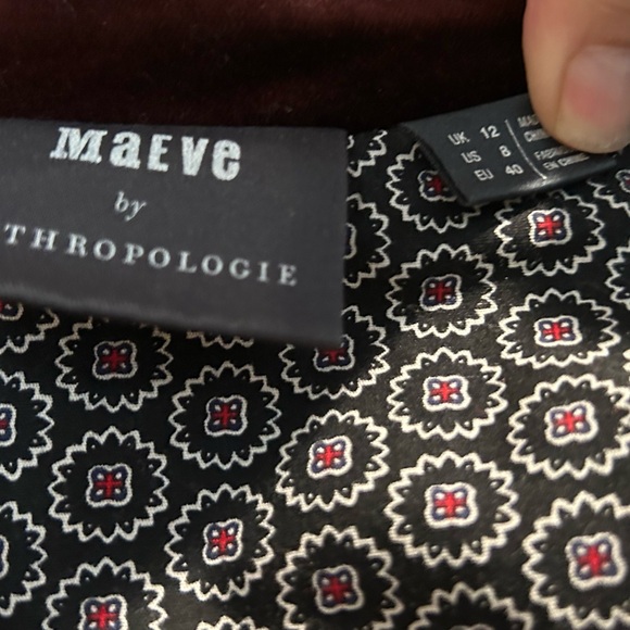 Anthropologie Deep Red Velvet Blazer - Picture 7 of 14